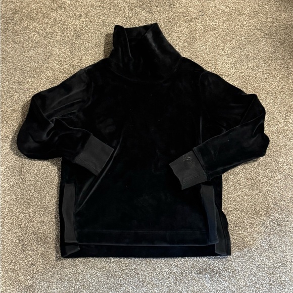 Athleta Tops - Athleta Double Cozy Karma Funnel Neck Sweatshirt Black Size M Super Soft
